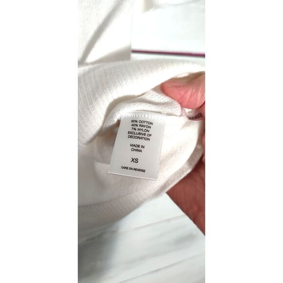 7th Avenue NY & Company NWT White Button Up Cardigan Sweater - Picture 5 of 6